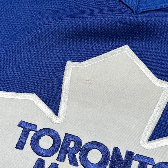 Vintage 90s CCM Toronto Maple Leafs Logo Blue Home Hockey Jersey Mens Medium - Picture 5 of 13